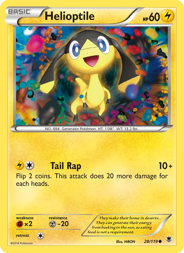 Helioptile, Pokémon card