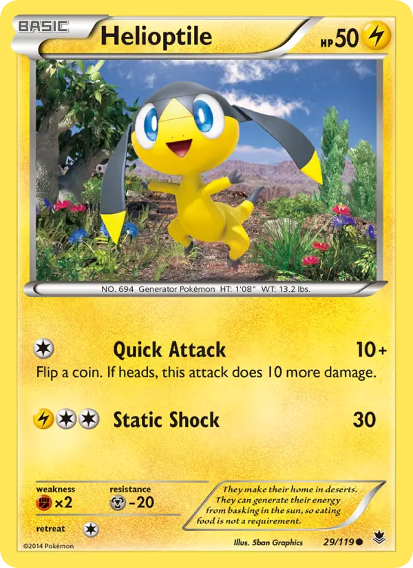 Helioptile, Pokémon card