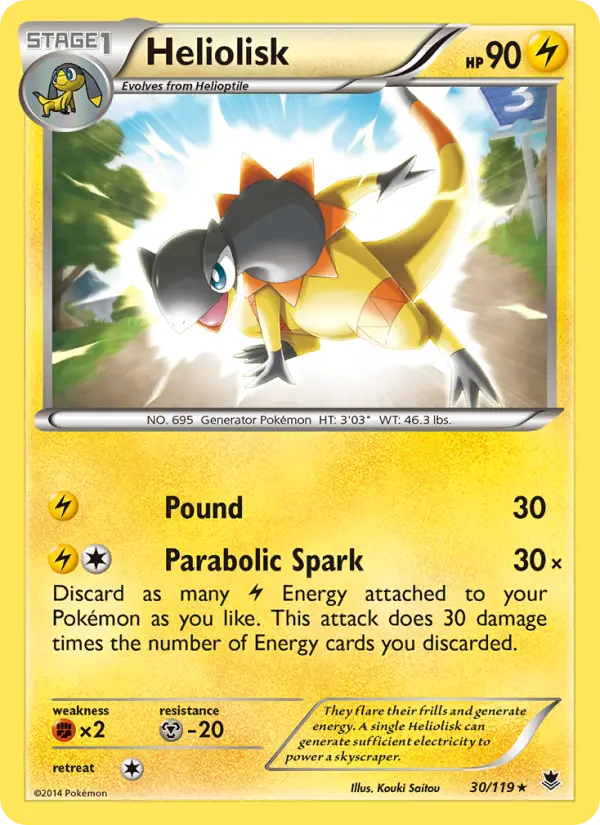 Heliolisk, Pokémon card