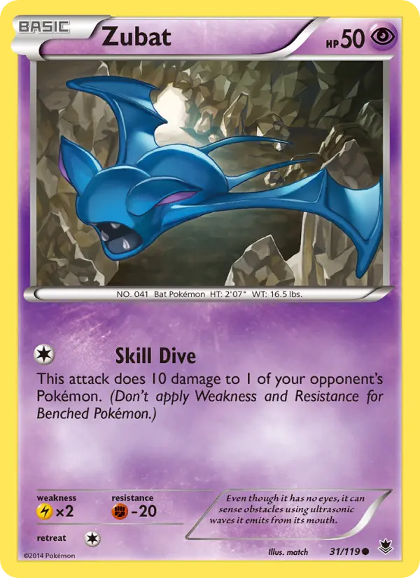 Zubat, Pokémon card