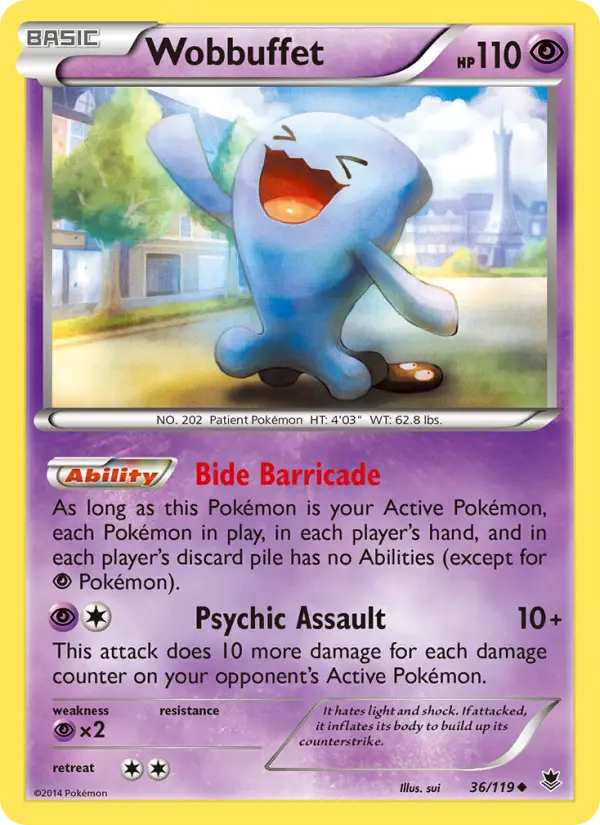Wobbuffet, Pokémon card