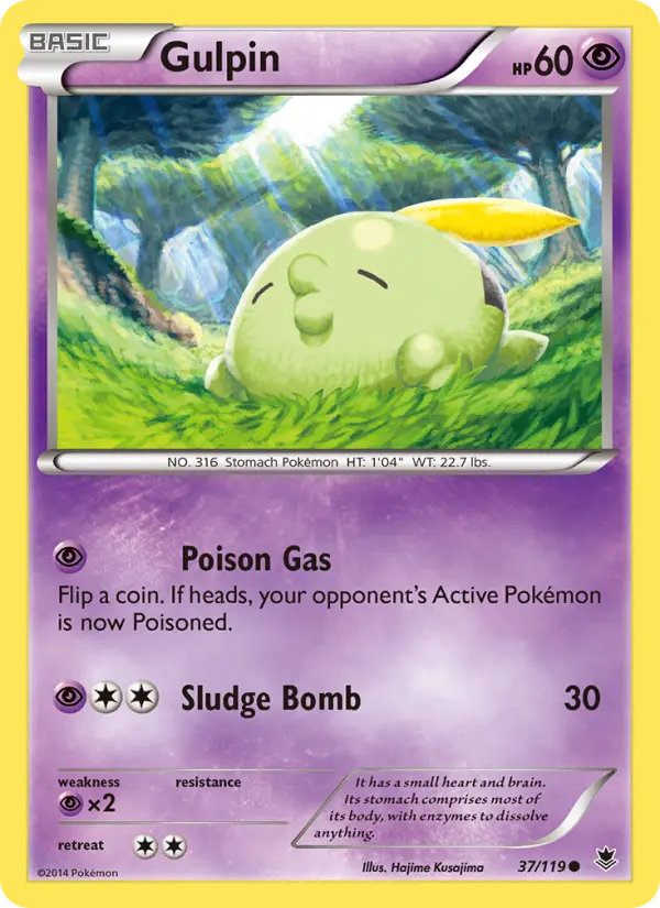 Gulpin, Pokémon card