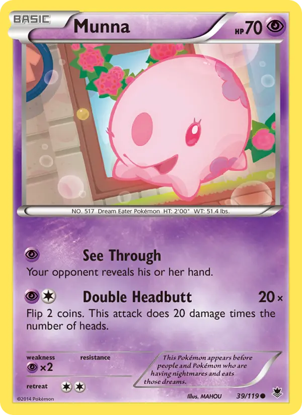Munna, Pokémon card