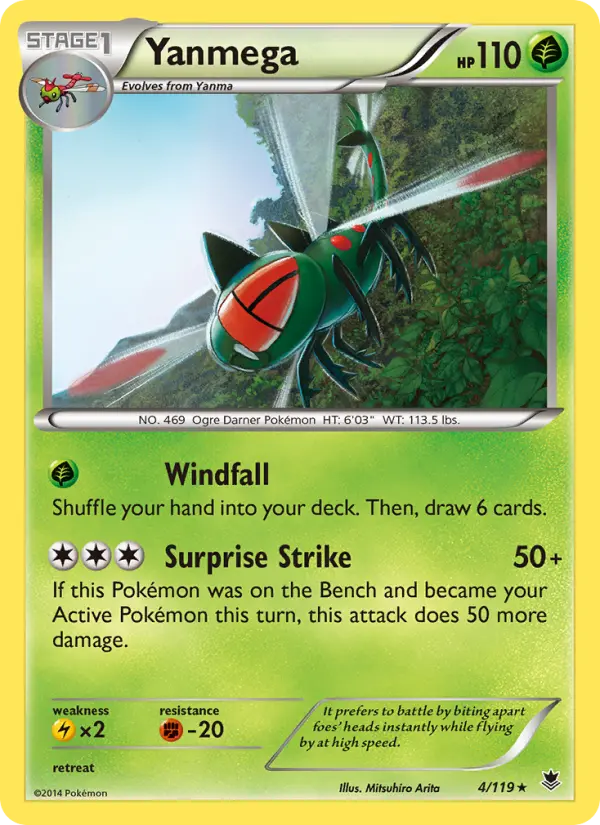 Yanmega, Pokémon card