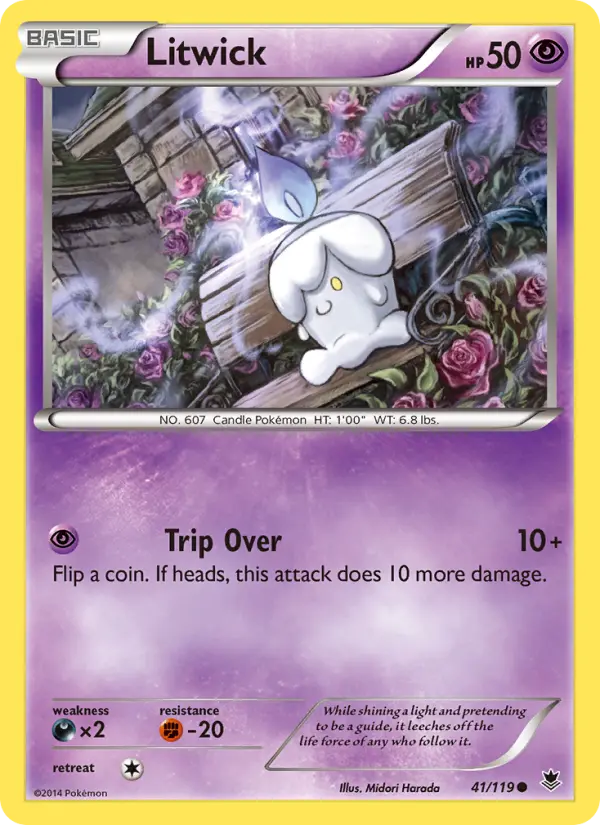 Litwick, Pokémon card