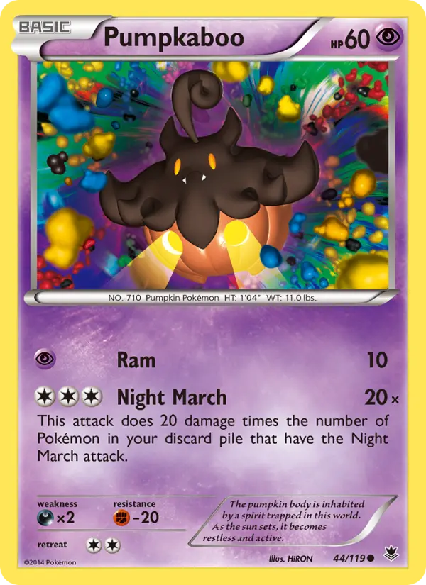 Pumpkaboo, Pokémon card