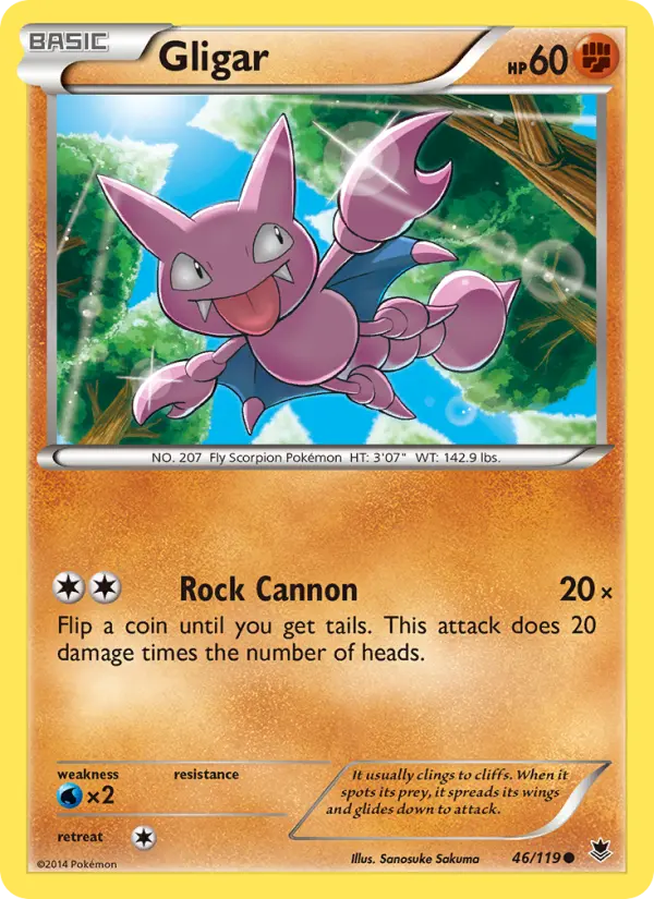 Gligar, Pokémon card