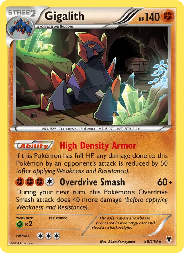 Gigalith, Pokémon card