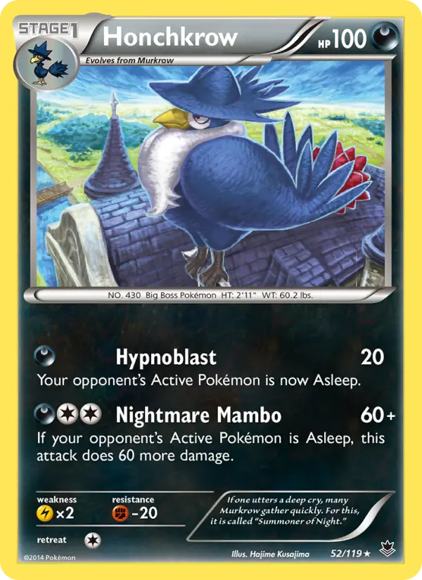Honchkrow, Pokémon card