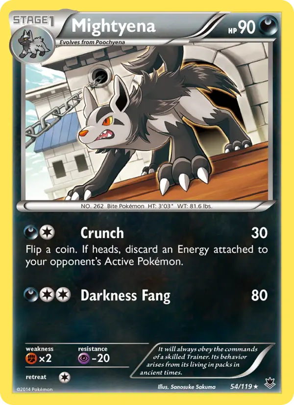 Mightyena, Pokémon card