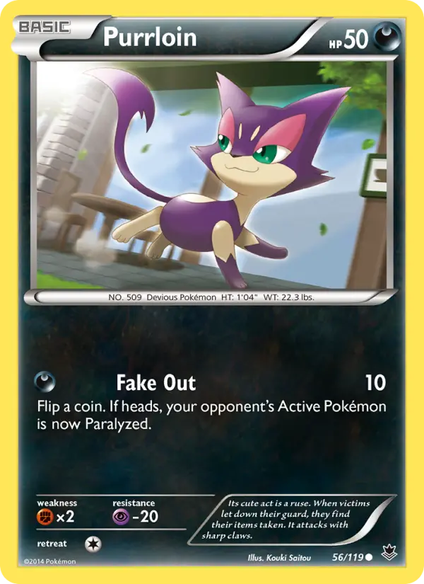 Purrloin, Pokémon card