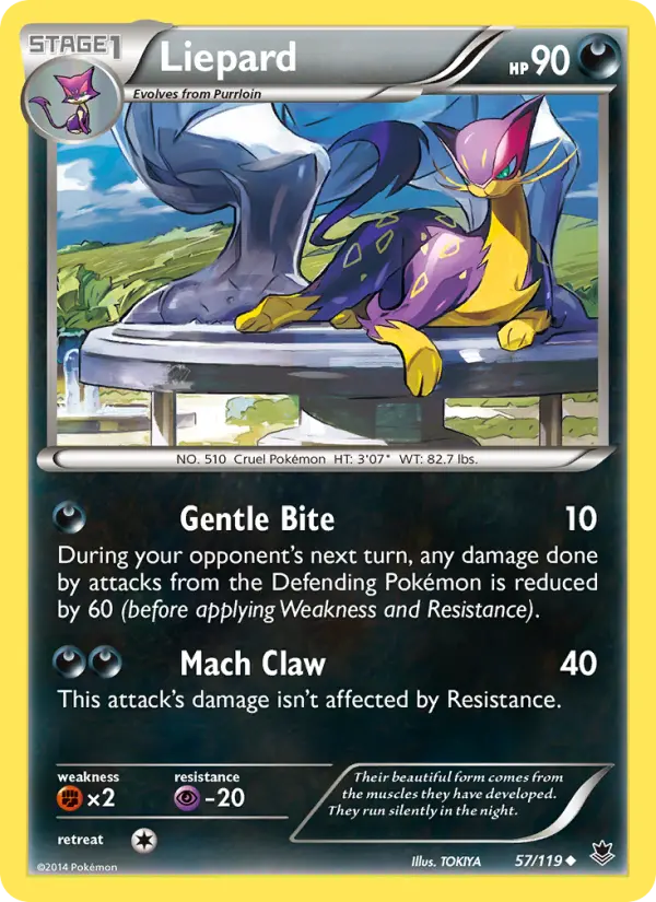 Liepard, Pokémon card