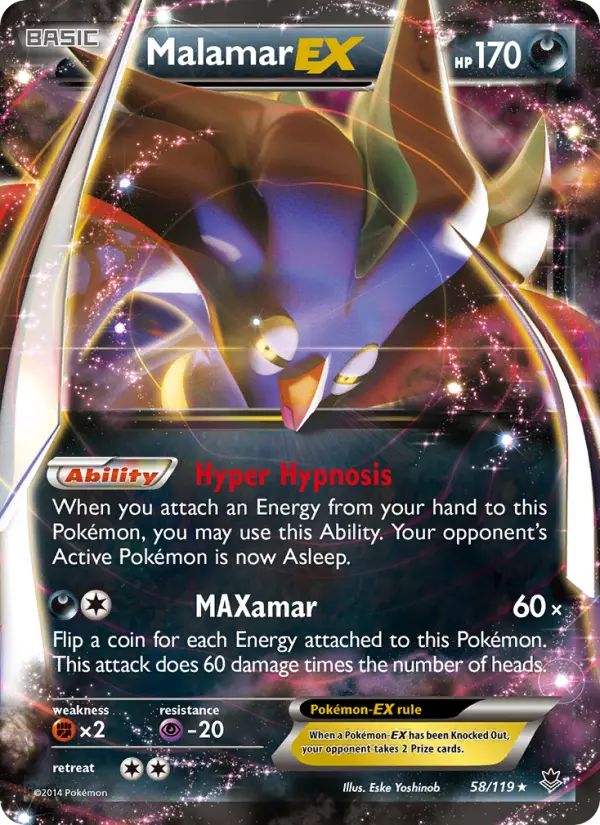 Malamar EX, Pokémon card
