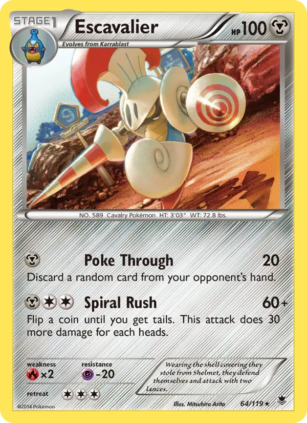 Escavalier, Pokémon card