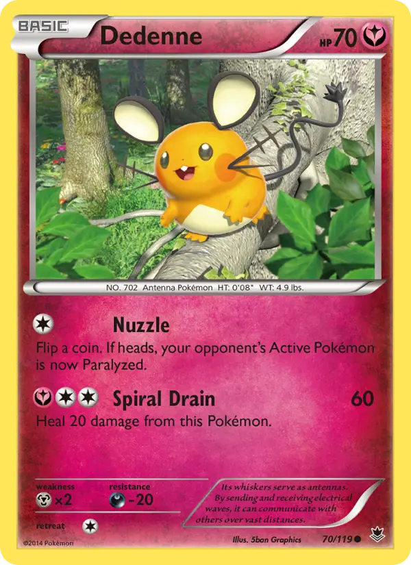 Dedenne, Pokémon card