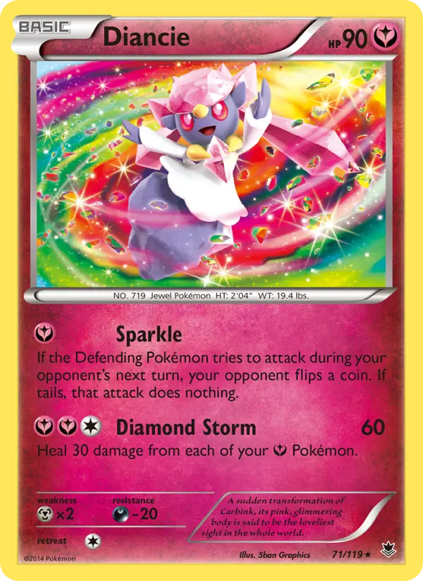 Diancie, Pokémon card