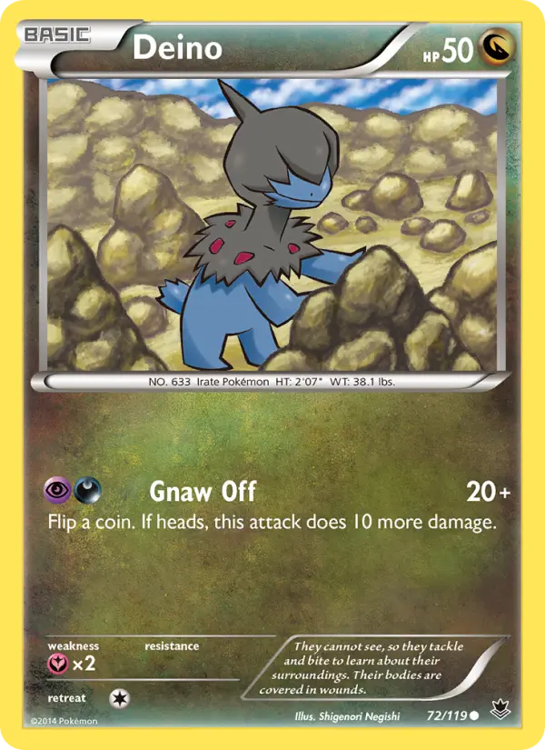 Deino, Pokémon card