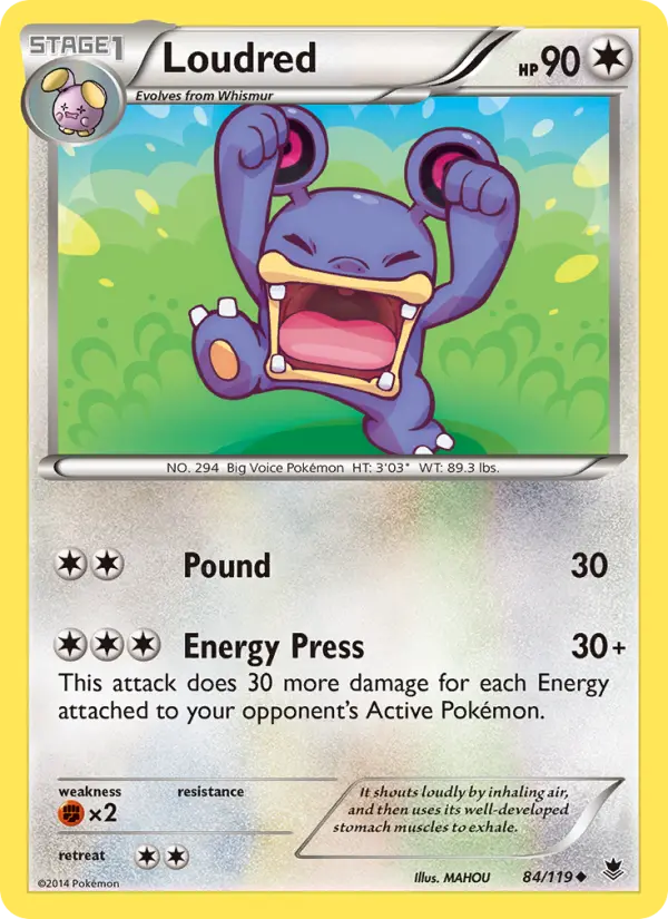Loudred, Pokémon card