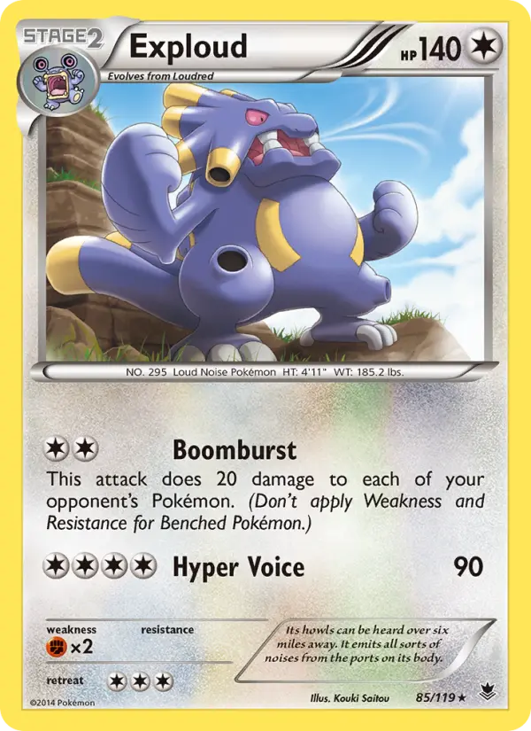 Exploud, Pokémon card
