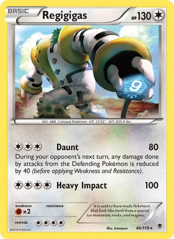 Regigigas, Pokémon card