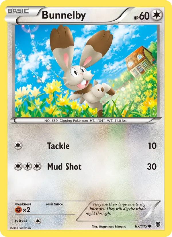 Bunnelby, Pokémon card