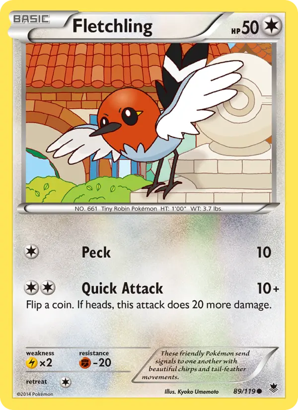 Fletchling, Pokémon card
