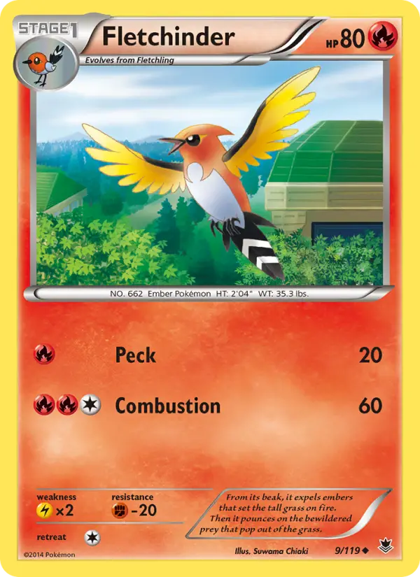 Fletchinder, Pokémon card