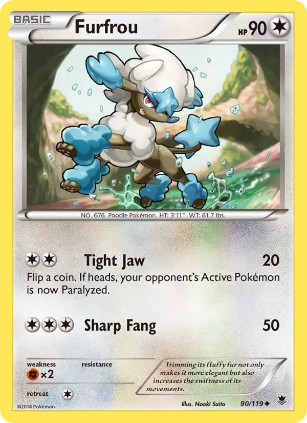 Furfrou, Pokémon card