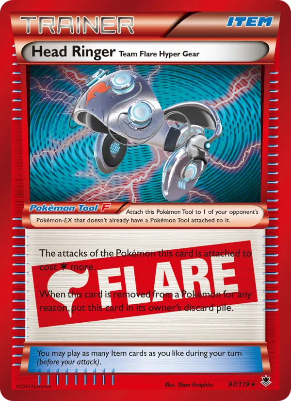 Head Ringer Team Flare Hyper Gear, Pokémon card