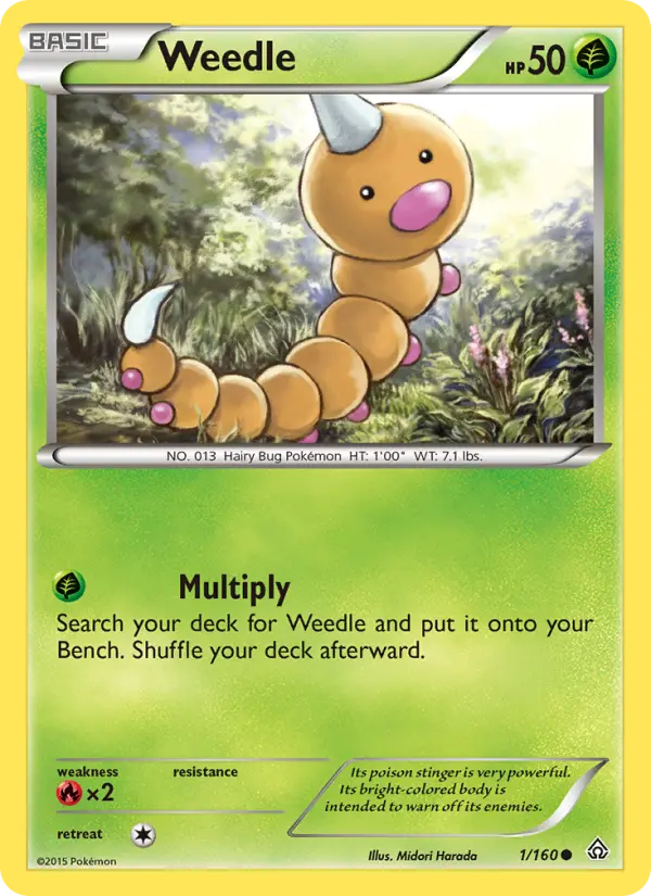Weedle, Pokémon card