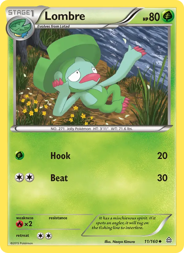 Lombre, Pokémon card
