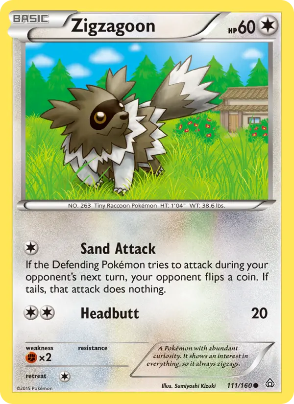 Zigzagoon, Pokémon card