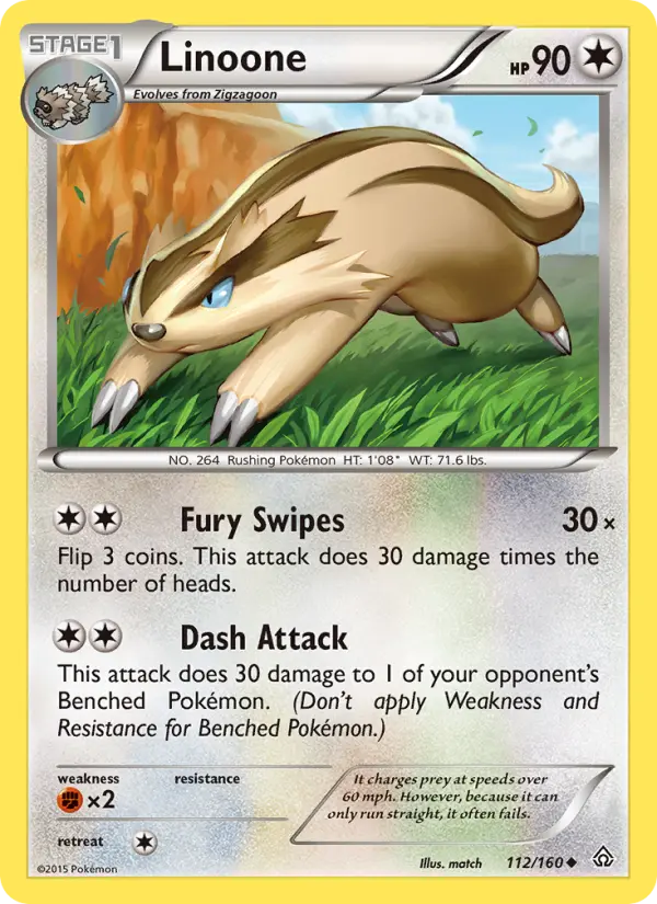 Linoone, Pokémon card