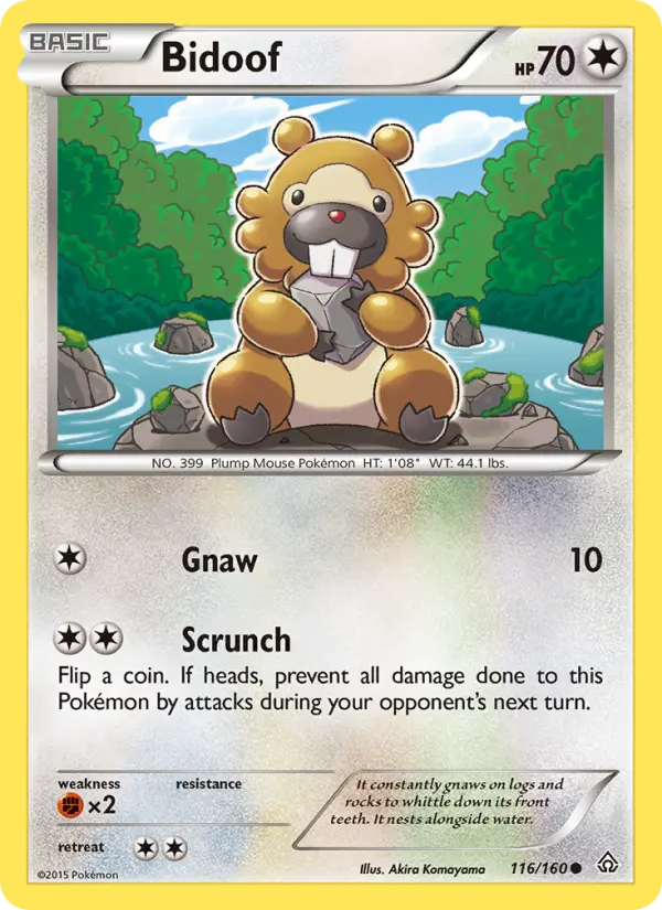 Bidoof, Pokémon card
