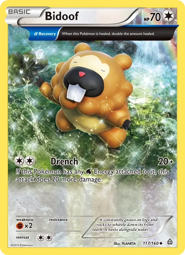 Bidoof, Pokémon card