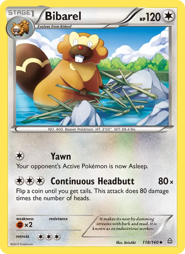 Bibarel, Pokémon card
