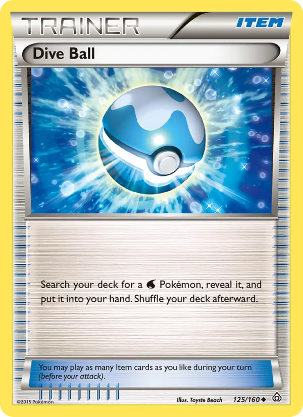 Dive Ball, Pokémon card