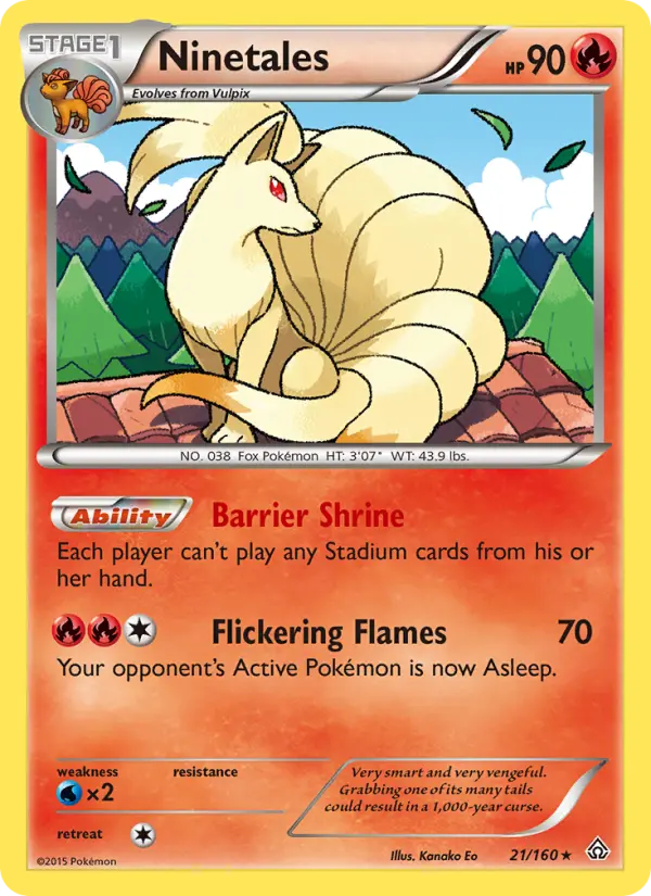 Ninetales, Pokémon card