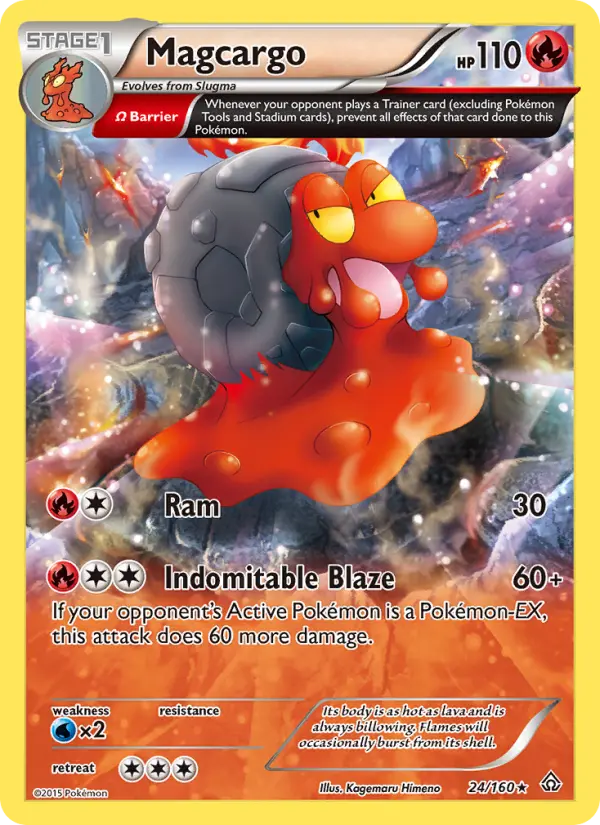 Magcargo, Pokémon card