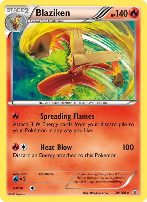 Blaziken, Pokémon card