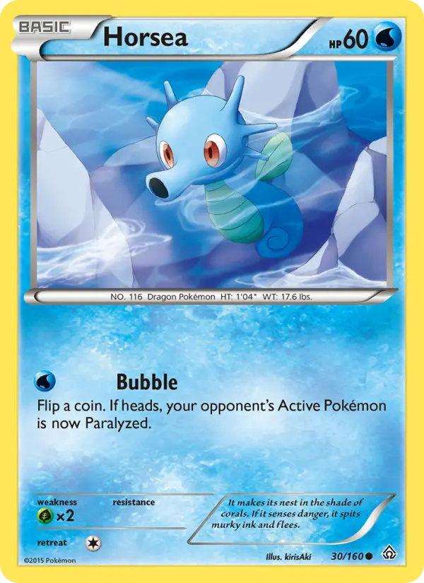 Horsea, Pokémon card