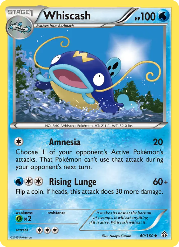 Whiscash, Pokémon card
