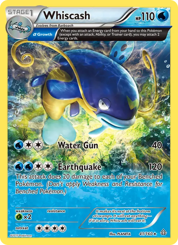 Whiscash, Pokémon card