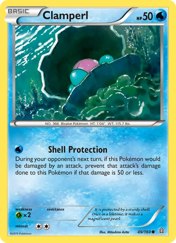 Clamperl, Pokémon card