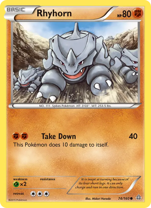 Rhyhorn, Pokémon card