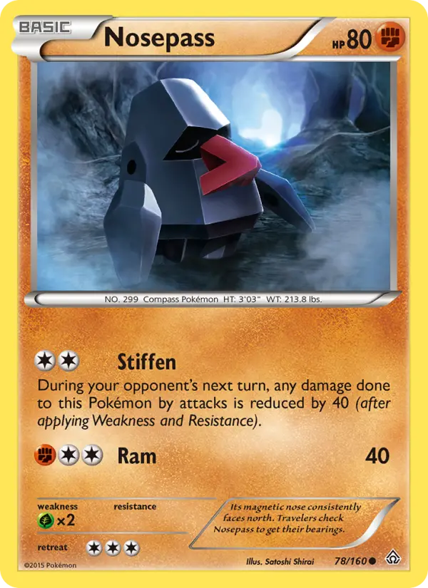 Nosepass, Pokémon card