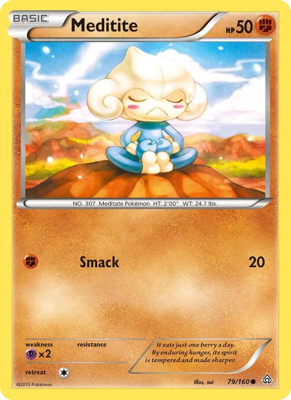 Meditite, Pokémon card