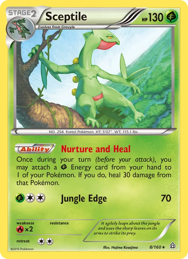 Sceptile, Pokémon card