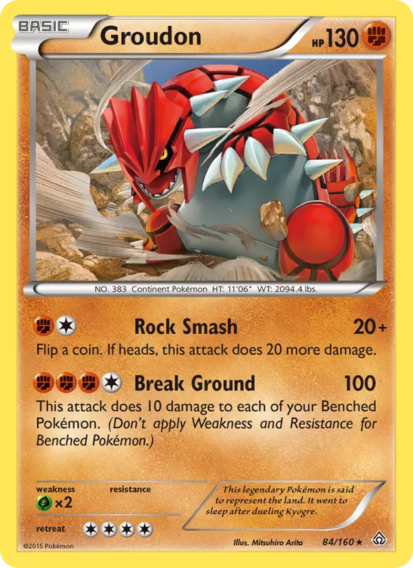 Groudon, Pokémon card