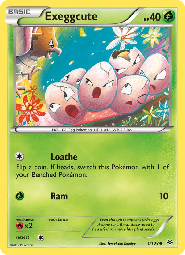 Exeggcute, Pokémon card